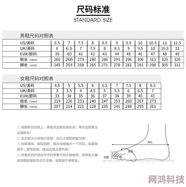 eur鞋码对应中国鞋码对照表及尺码选择建议