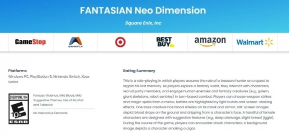 《FANTASIAN Neo Dimension》游戏配置要求及豪华爆料信息介绍